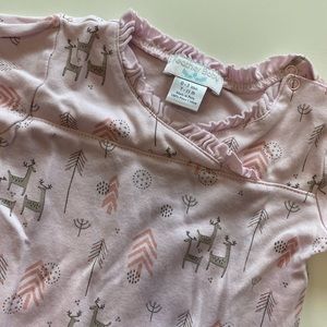 Feather Baby Footed Bodysuit - 0-3 months